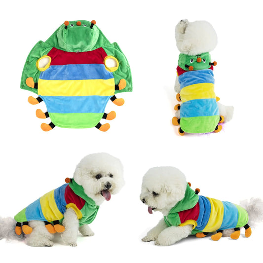 Cute Pet Costume – Butterfly Caterpillar Cosplay Outfit for Dogs & Cats Funny Clothes (L) Glory