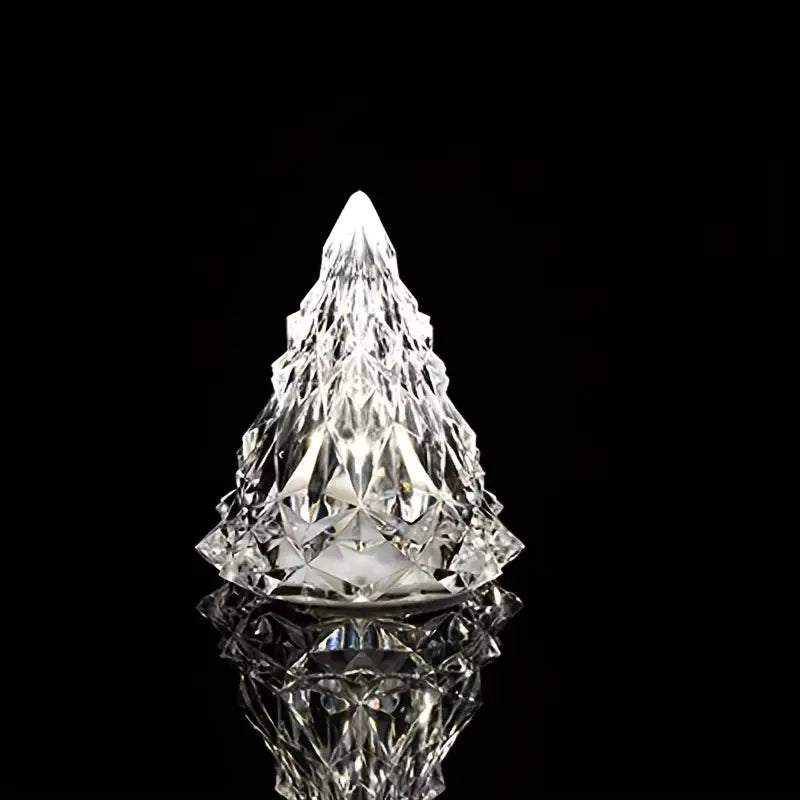 LED Flameless Crystal Mini Christmas Tree Night Light Glory