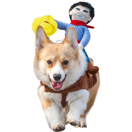 Funny Cowboy Dog Halloween Costume for Small Dogs & Cats(S Cowboy Rider) Glory