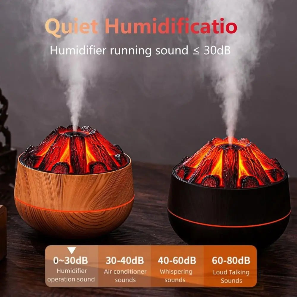 Charcoal Fire Aromatherapy Diffuser – LED Dark Wood Essential Oil Diffuser for Home & Office | Relaxing Spa Mood – Glory” ✅ Glory