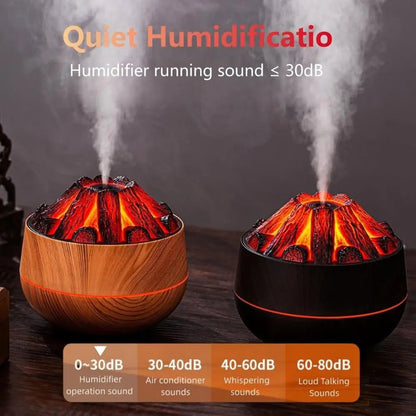 Charcoal Fire Aromatherapy Diffuser – LED Dark Wood Essential Oil Diffuser for Home & Office | Relaxing Spa Mood – Glory” ✅ Glory