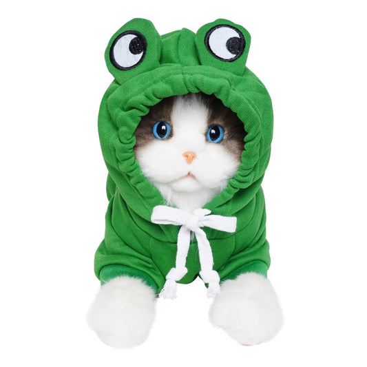 Dog Frog Costume Dog Halloween Costumes Dog Hoodie Sweater Warm Sweatshirt Coat Pet Frog Clothes for Small Medium Dogs Cats (S) Glory