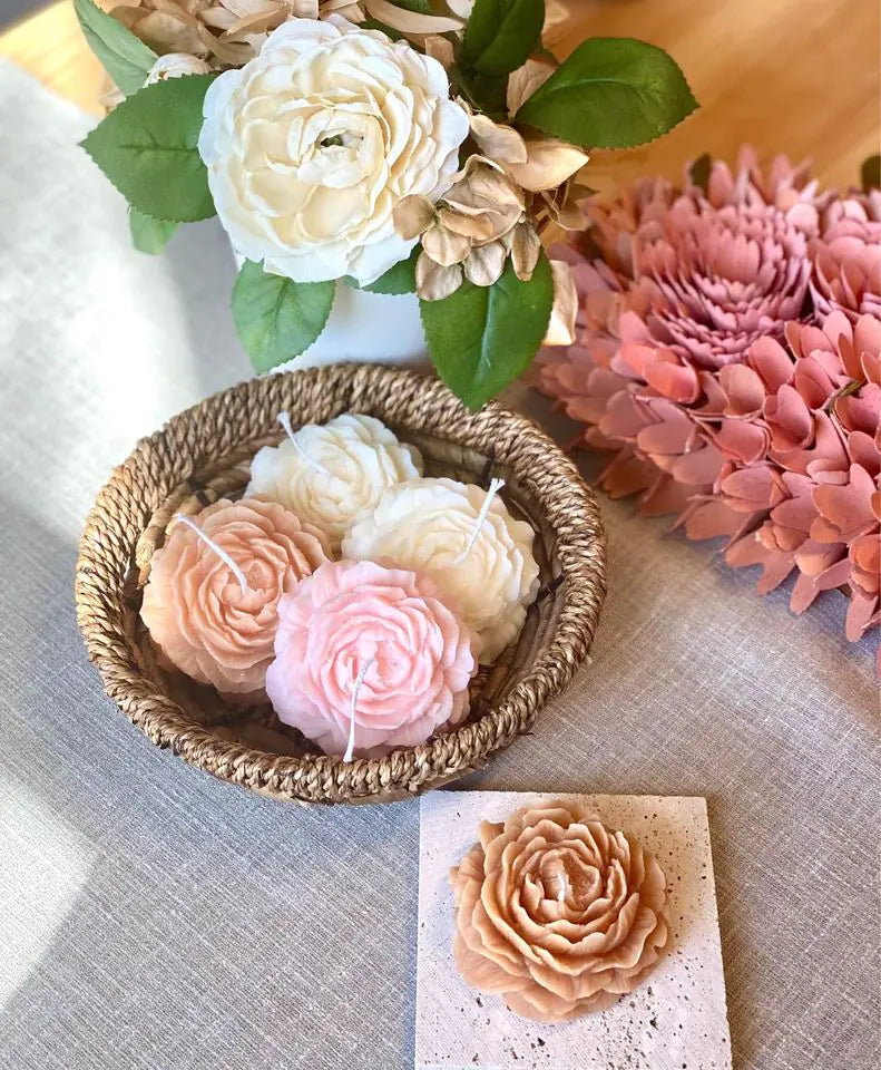 Peony Soy Wax Scented Candle Glory