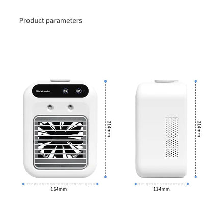 Mini Portable Air Cooler 3-in-1 – AC Fan, Humidifier for Room, Office & Car | Fast Cooling Glory