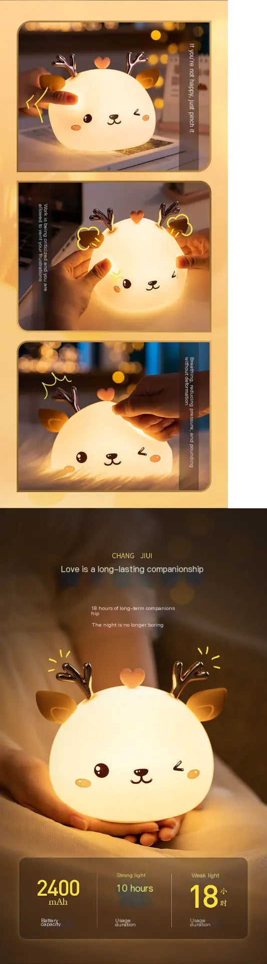 LED Unicorn Bedside Night Light Glory