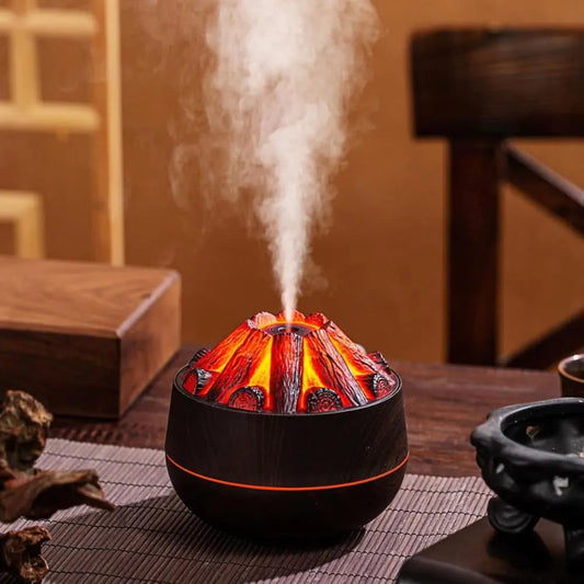 Charcoal Fire Aromatherapy Diffuser – LED Dark Wood Essential Oil Diffuser for Home & Office | Relaxing Spa Mood – Glory” ✅ Glory