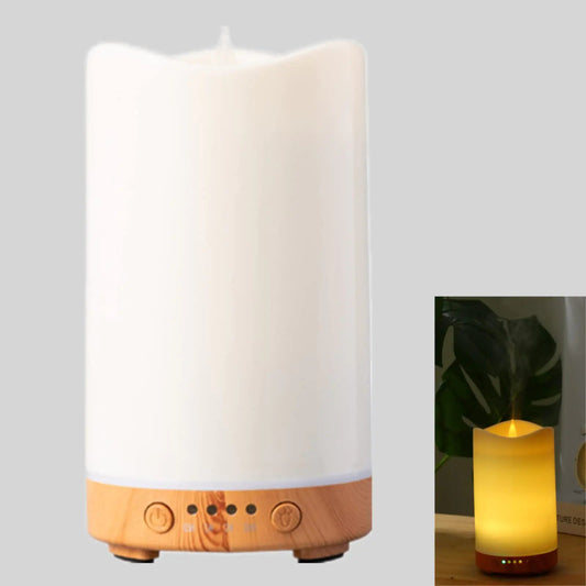 Flameless Candle Diffuser – Automatic Mist Humidifier, LED Color Changing Aromatherapy Oil Diffuser for Home & Office Glory