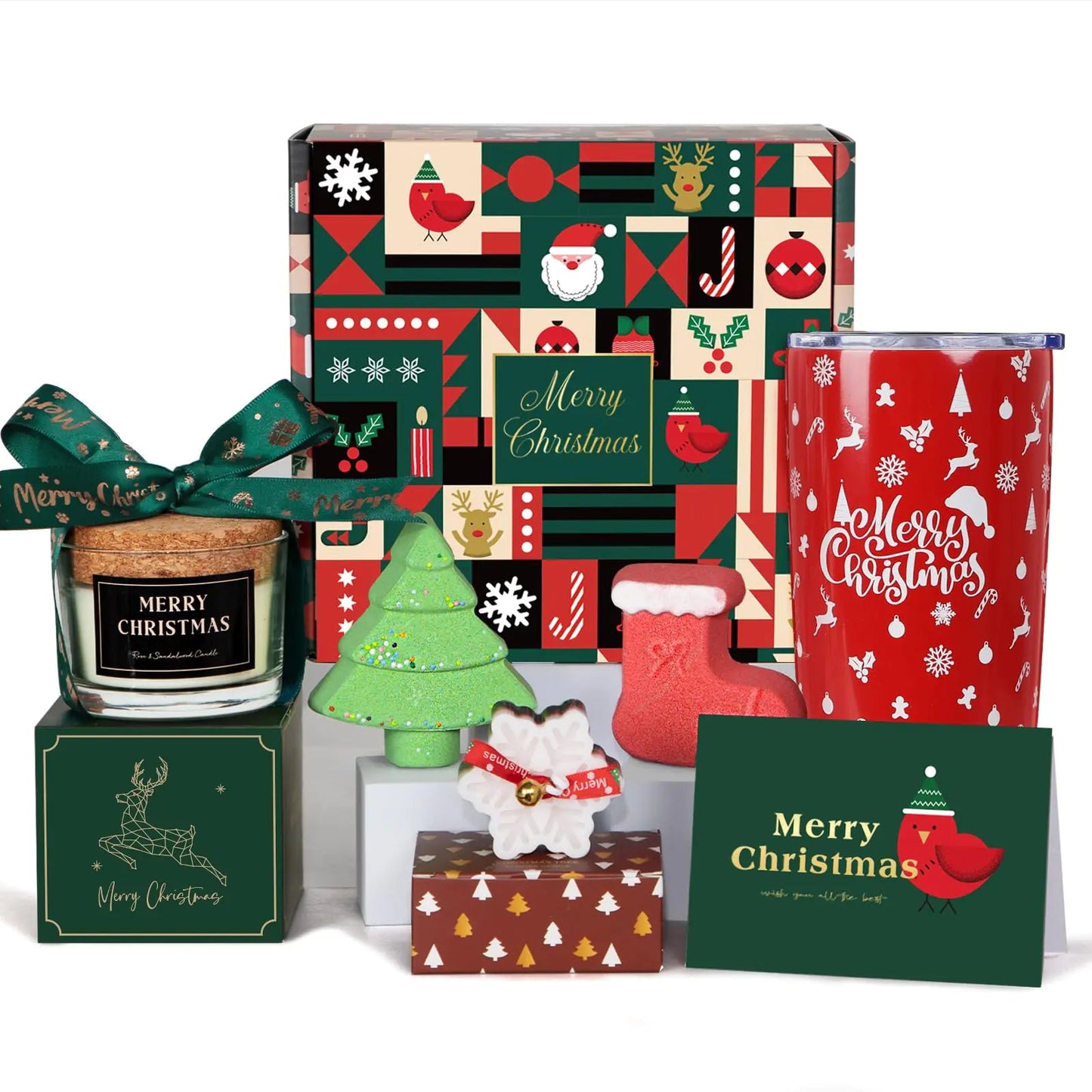 Christmas Gifts for Women – Relaxing Spa Set with Scented Candle, Insulated Tumbler & Gift Box for Mom, Wife, Girlfriend, Friends, Coworkers Glory