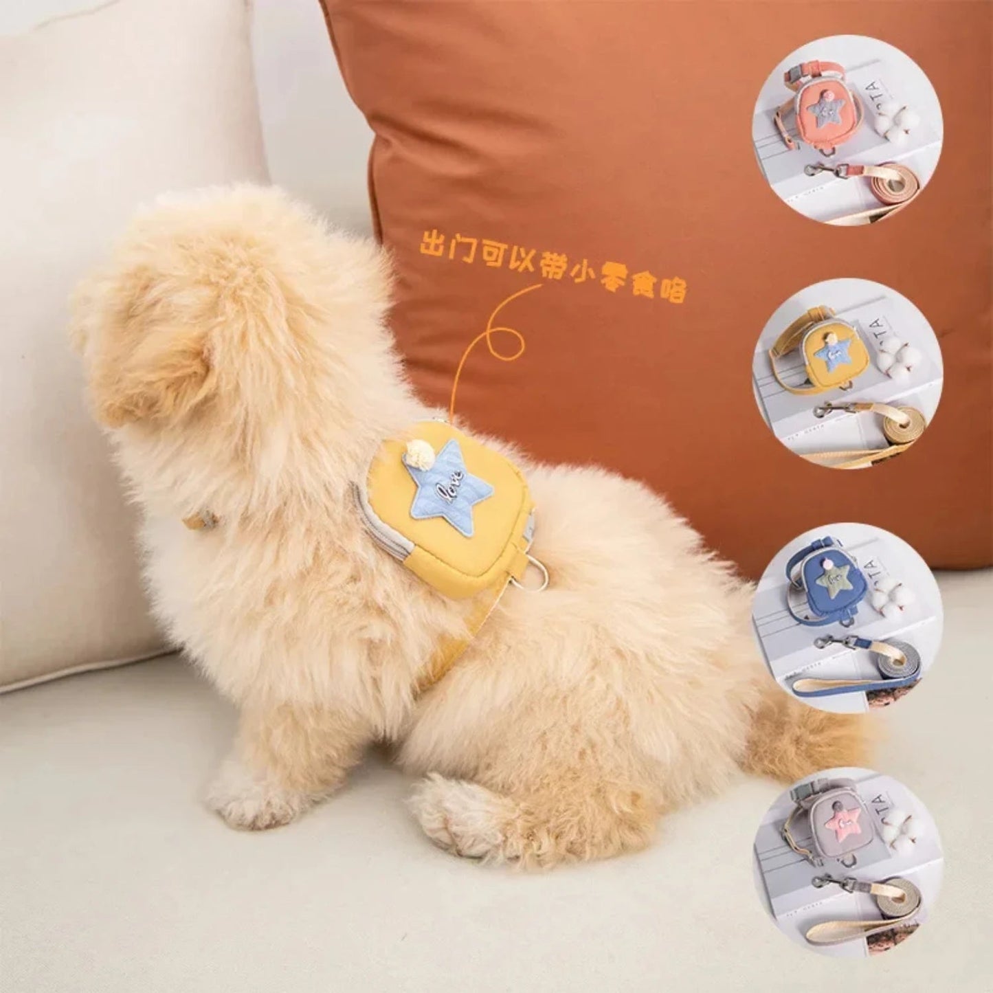 Pet Accessories: Dog Leash, Harness, Collar, Cat Strap & Backpack GLory Glory