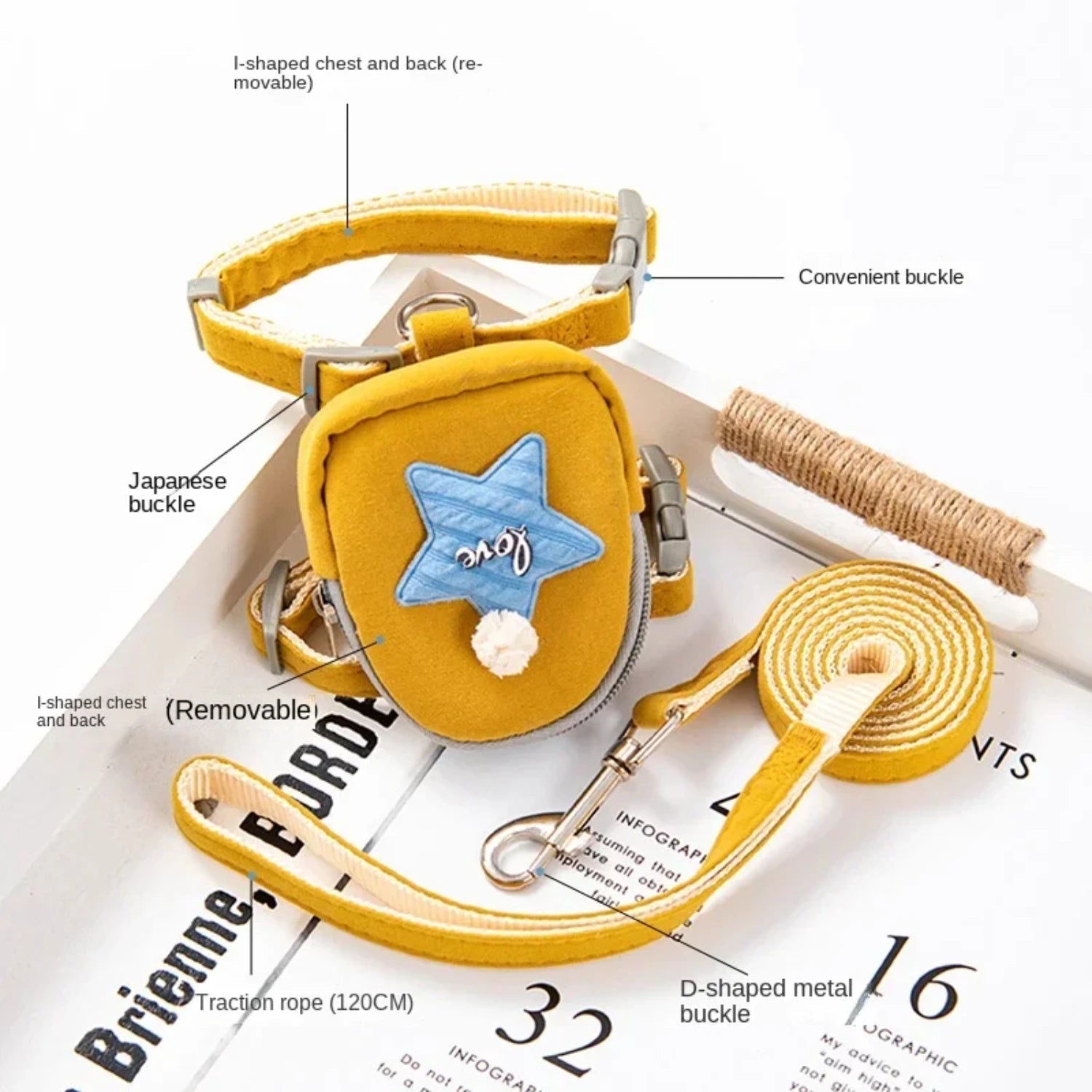 Pet Accessories: Dog Leash, Harness, Collar, Cat Strap & Backpack GLory Glory