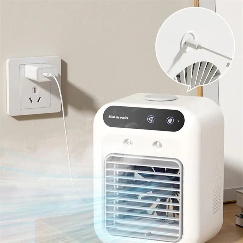 Mini Portable Air Cooler 3-in-1 – AC Fan, Humidifier for Room, Office & Car | Fast Cooling Glory