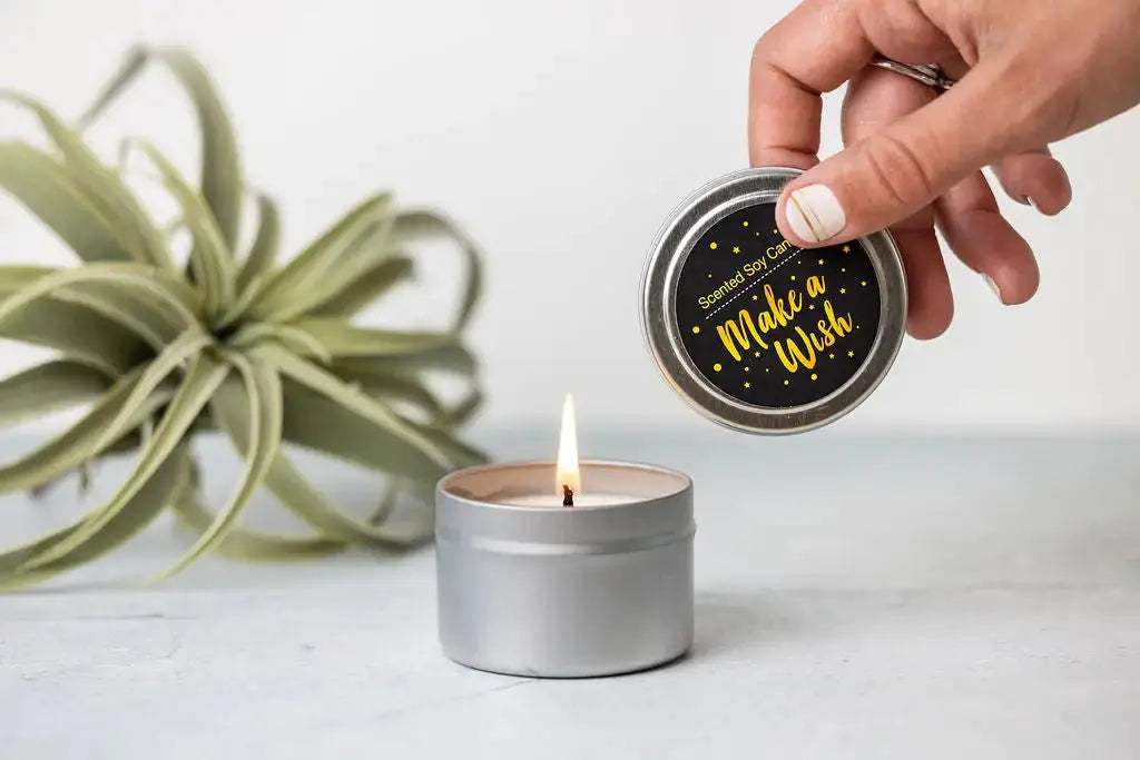 Tin Soy Candle - Scented with Bergamot and Lavender Essential oils Glory
