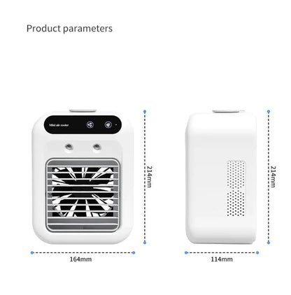 Mini Portable Air Cooler 3-in-1 – AC Fan, Humidifier for Room, Office & Car | Fast Cooling Glory