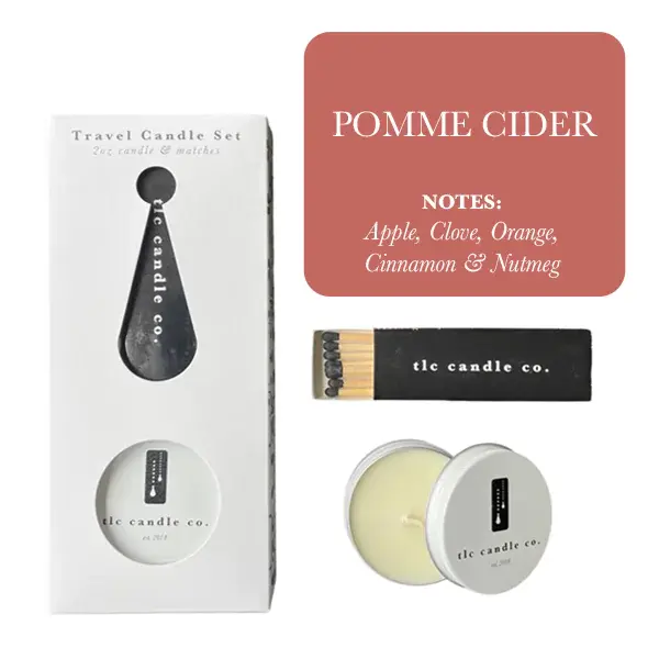 Travel Candle with Matches - Pomme Cider Glory