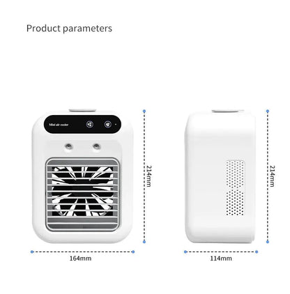 Mini Portable Air Cooler 3-in-1 – AC Fan, Humidifier for Room, Office & Car | Fast Cooling Glory
