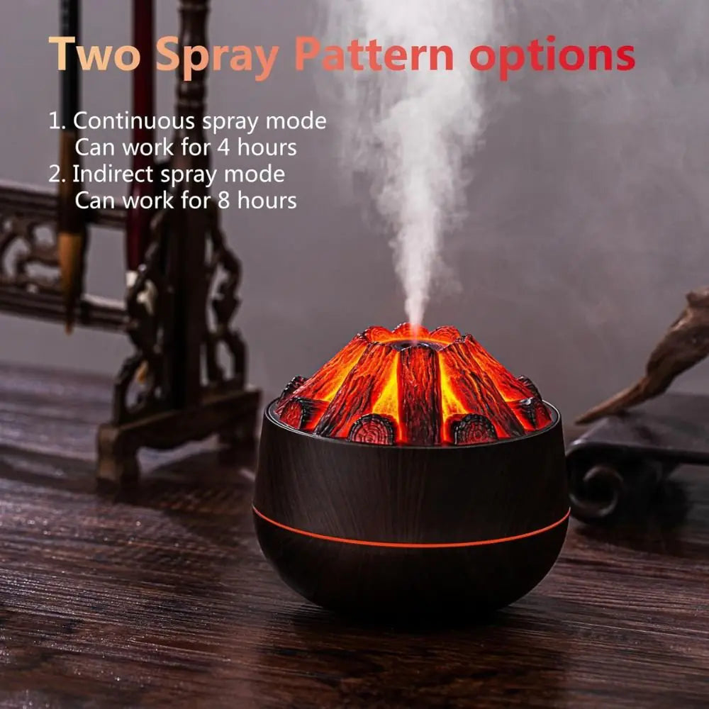 Charcoal Fire Aromatherapy Diffuser – LED Dark Wood Essential Oil Diffuser for Home & Office | Relaxing Spa Mood – Glory” ✅ Glory